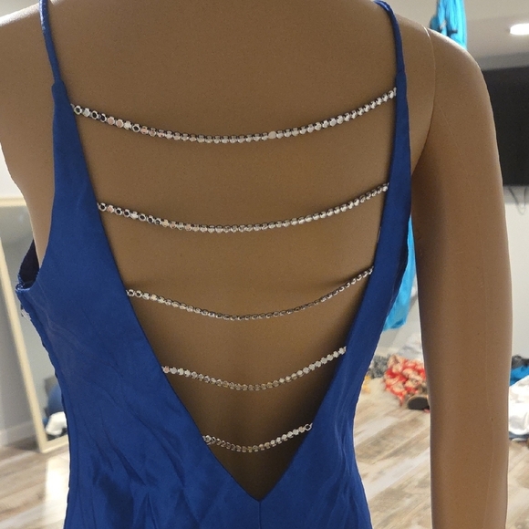 Vintage Royal Blue Maxi Dress - Picture 4 of 10